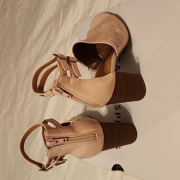 Women's baby pink block heel - Picture 4 of 5